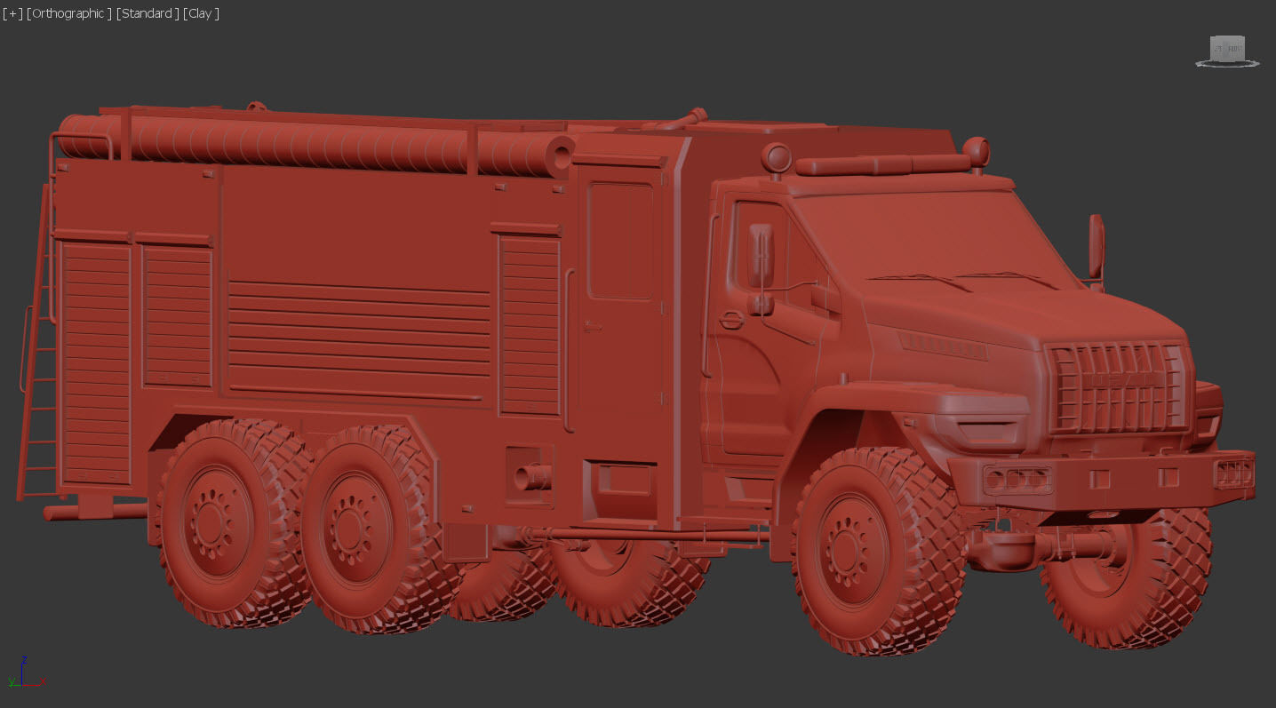 Ural next firetruck 3D model_2