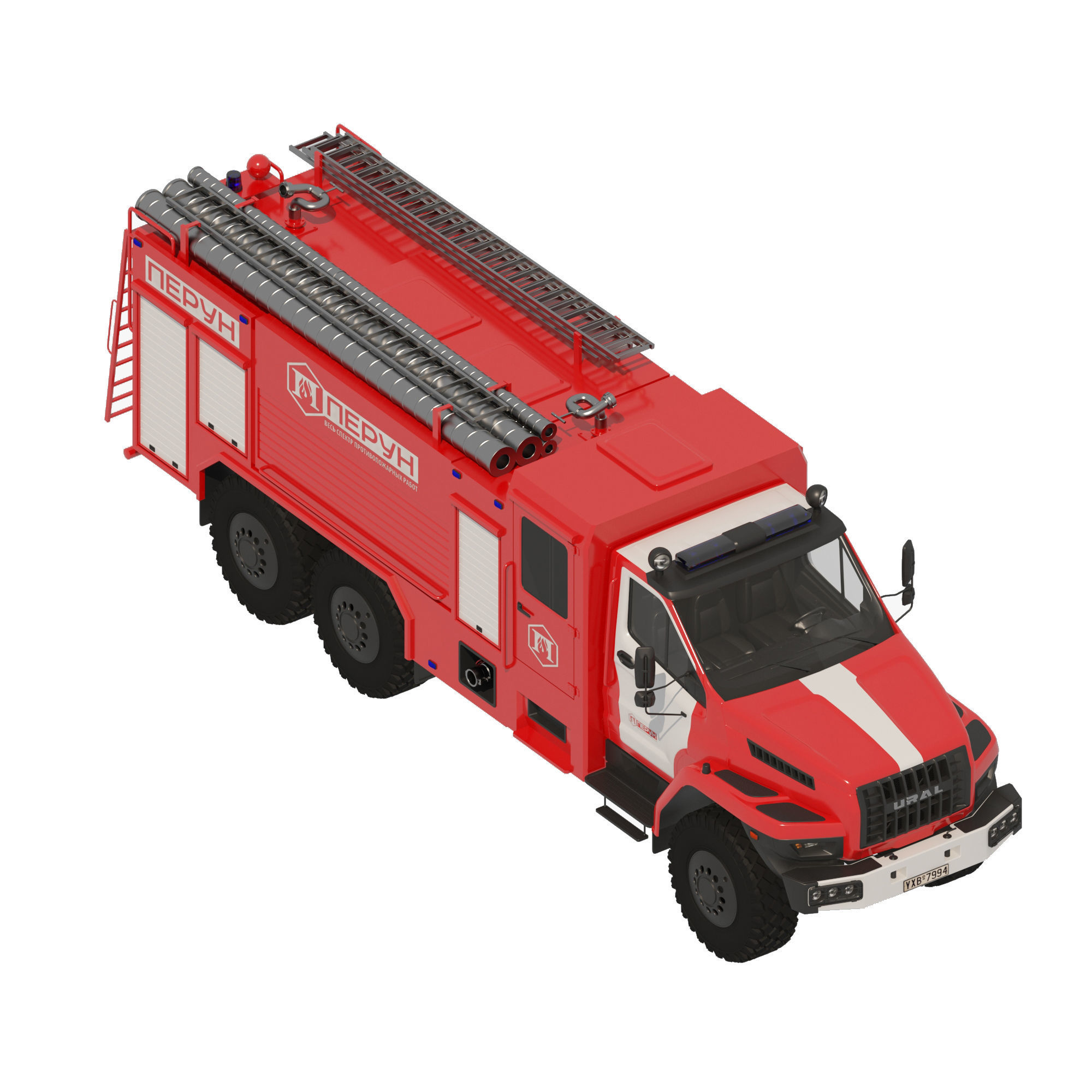 Ural next firetruck 3D model_8