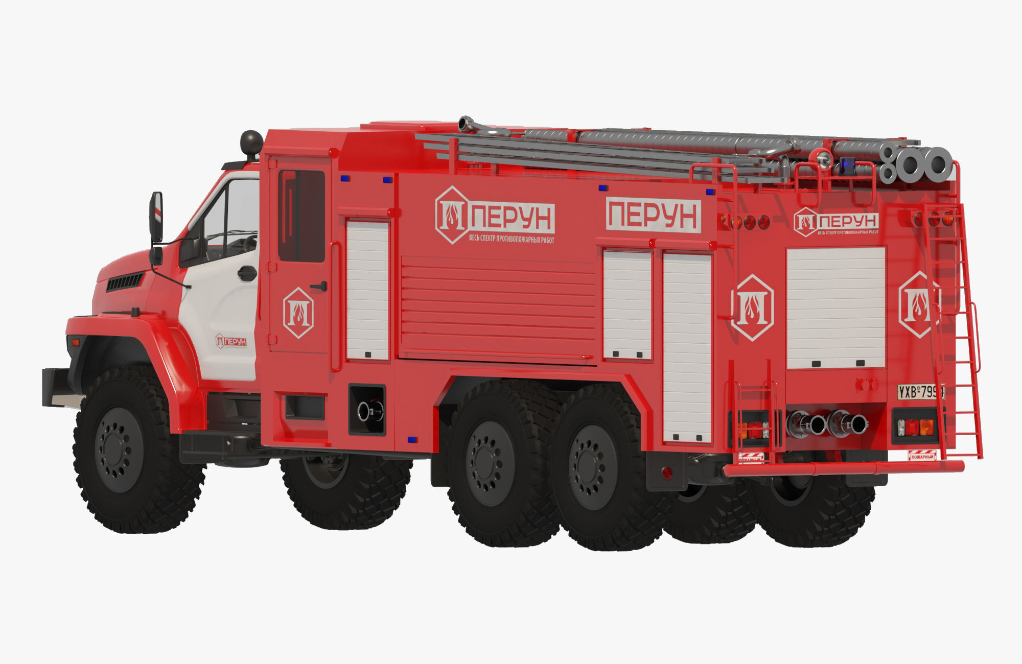 Ural next firetruck 3D model_1