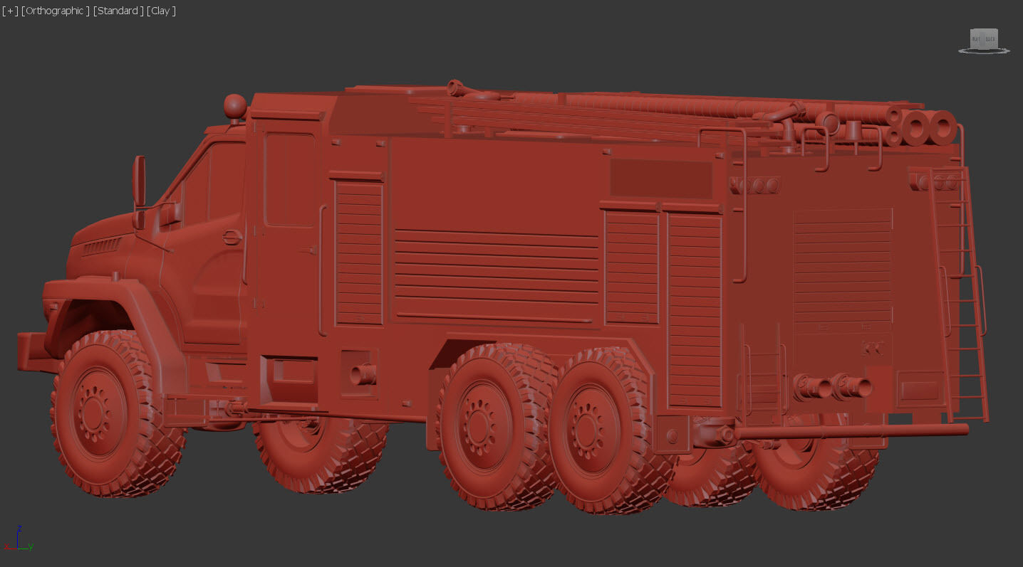Ural next firetruck 3D model_14