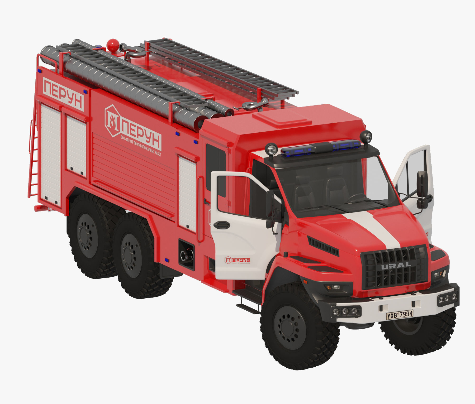 Ural next firetruck 3D model_11