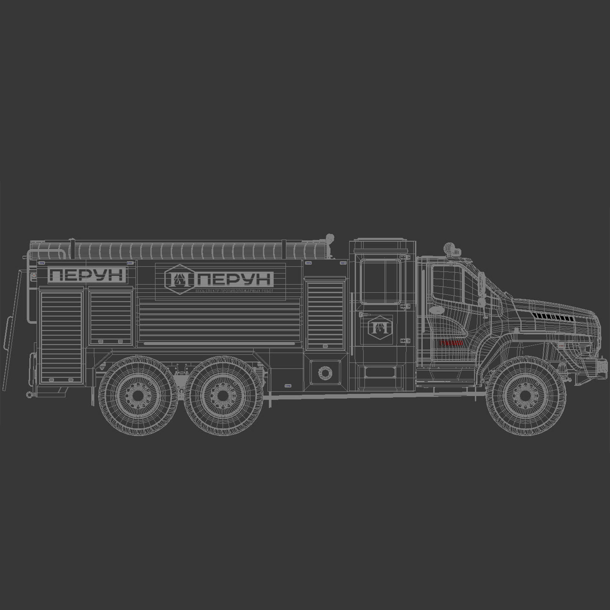 Ural next firetruck 3D model_5