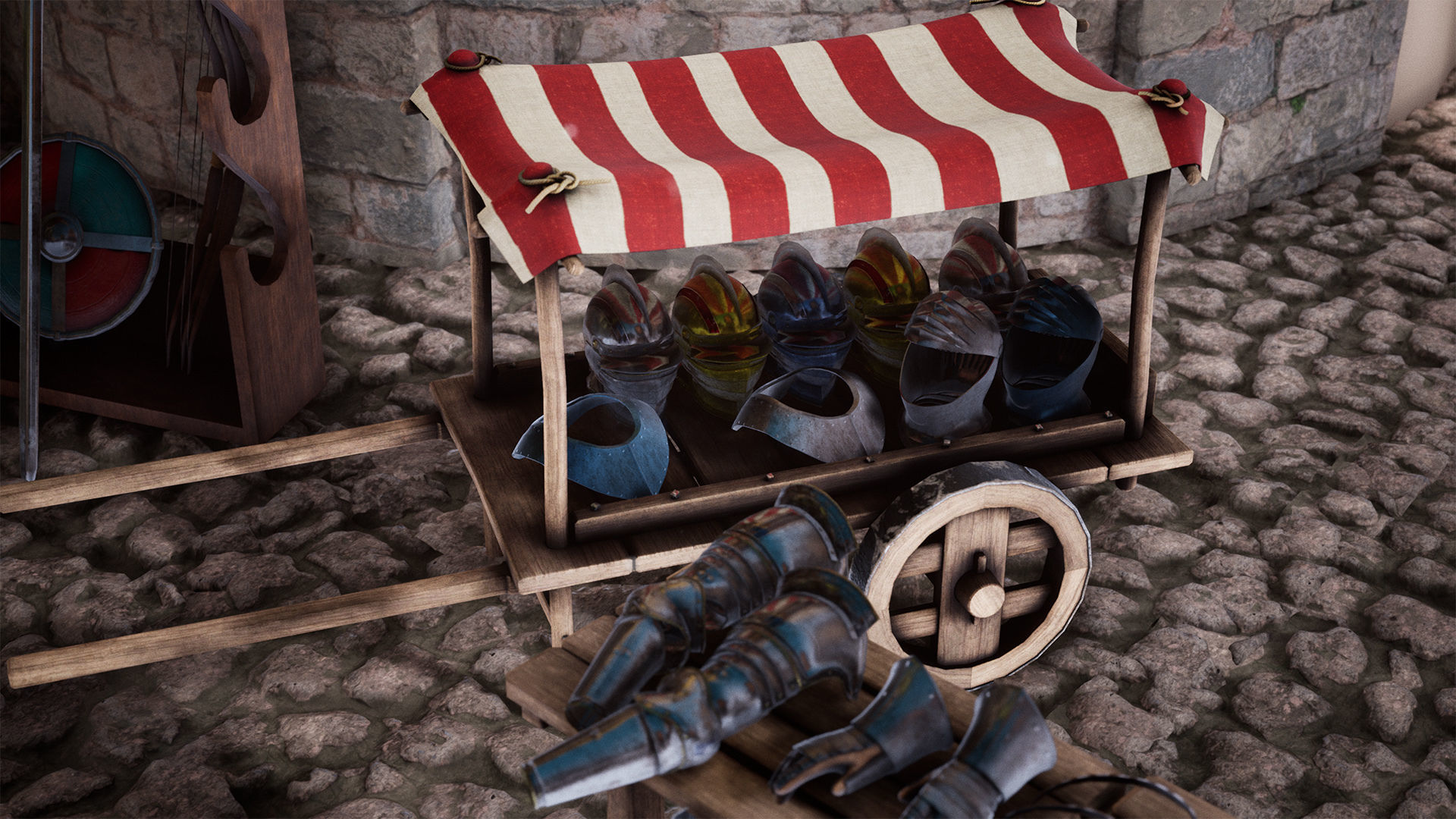 Medieval Armor  70 Assets Low-poly 3D model_8