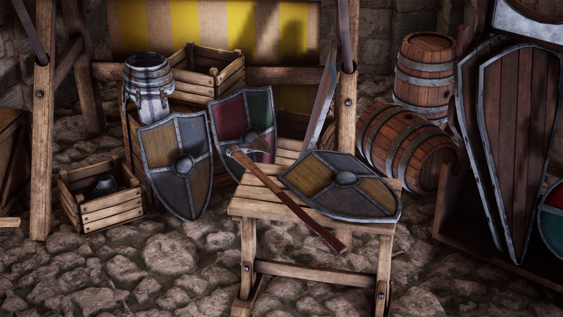 Medieval Armor  70 Assets Low-poly 3D model_3