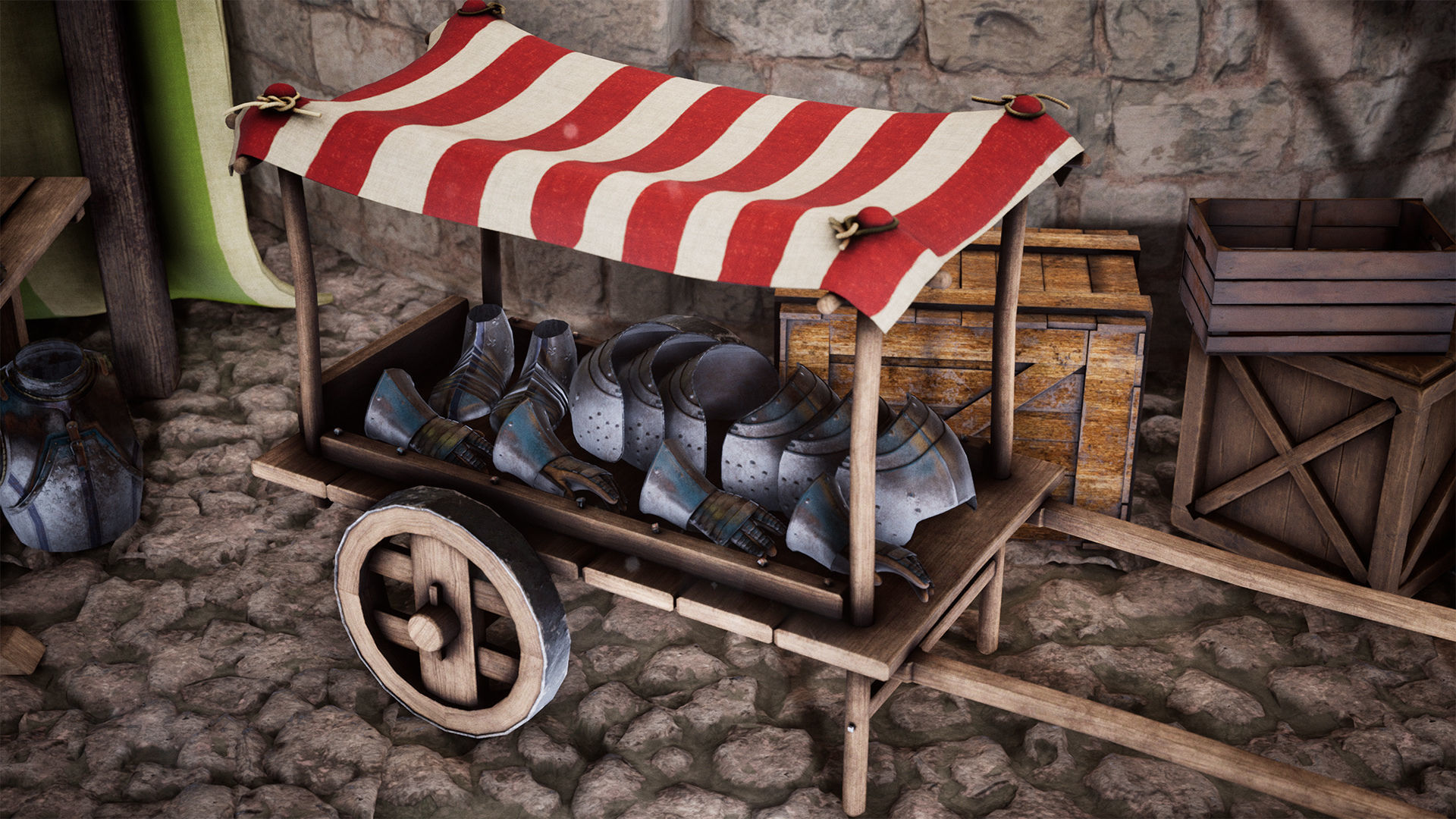 Medieval Armor  70 Assets Low-poly 3D model_2