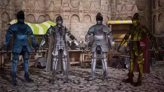 Medieval Armor  70 Assets Low-poly 3D model