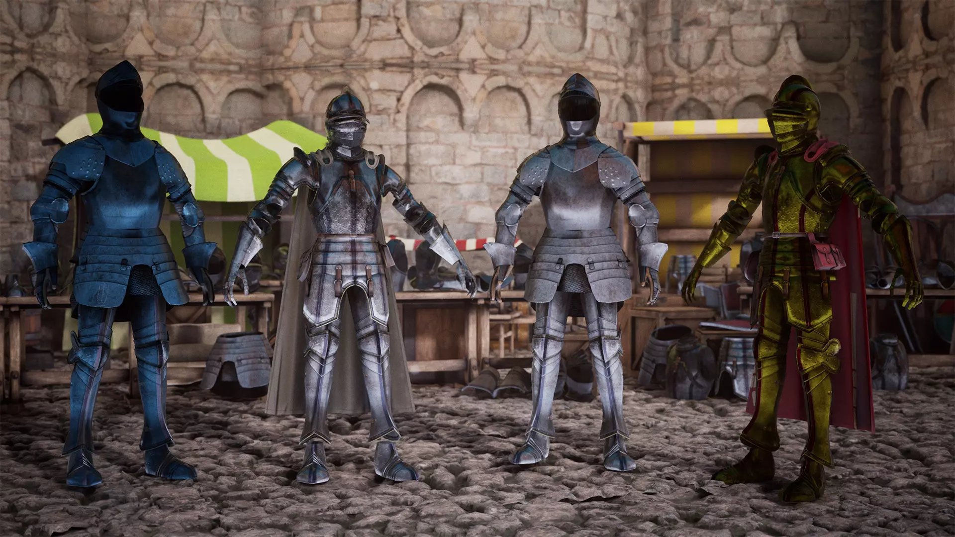 Medieval Armor  70 Assets Low-poly 3D model_0