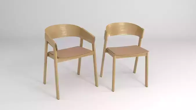Muuto Cover - Armchair and Chair 3D model