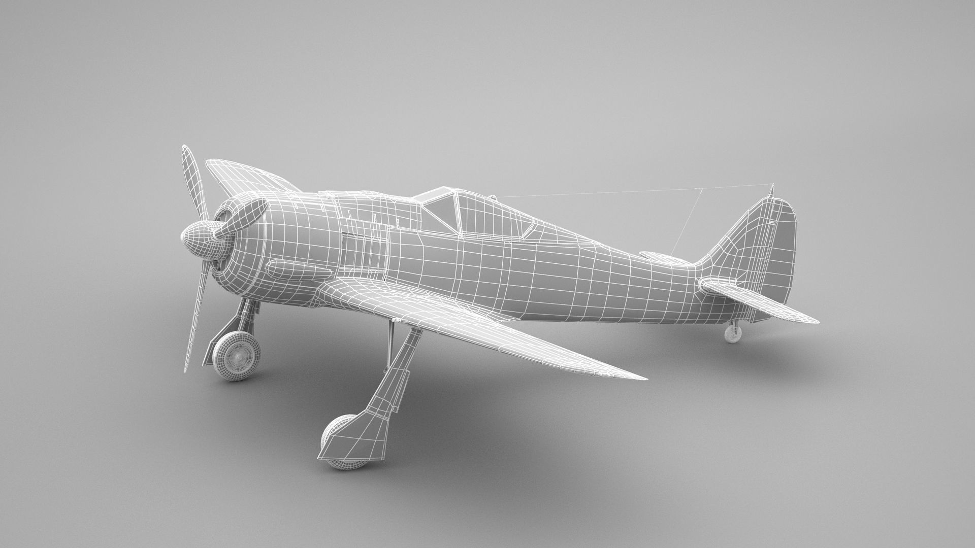 Focke Wulf FW 190 3D model_9
