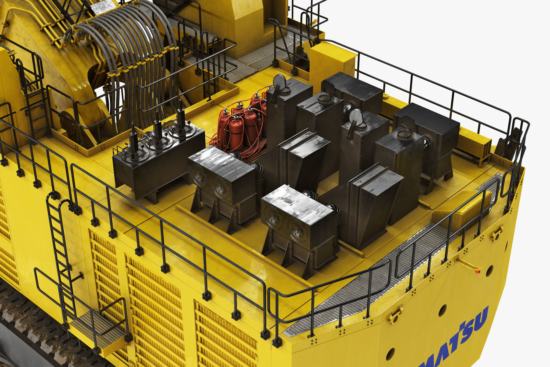 Mining Excavator Komatsu PC8000-6 Loading Shovel Rigged 3D model_27