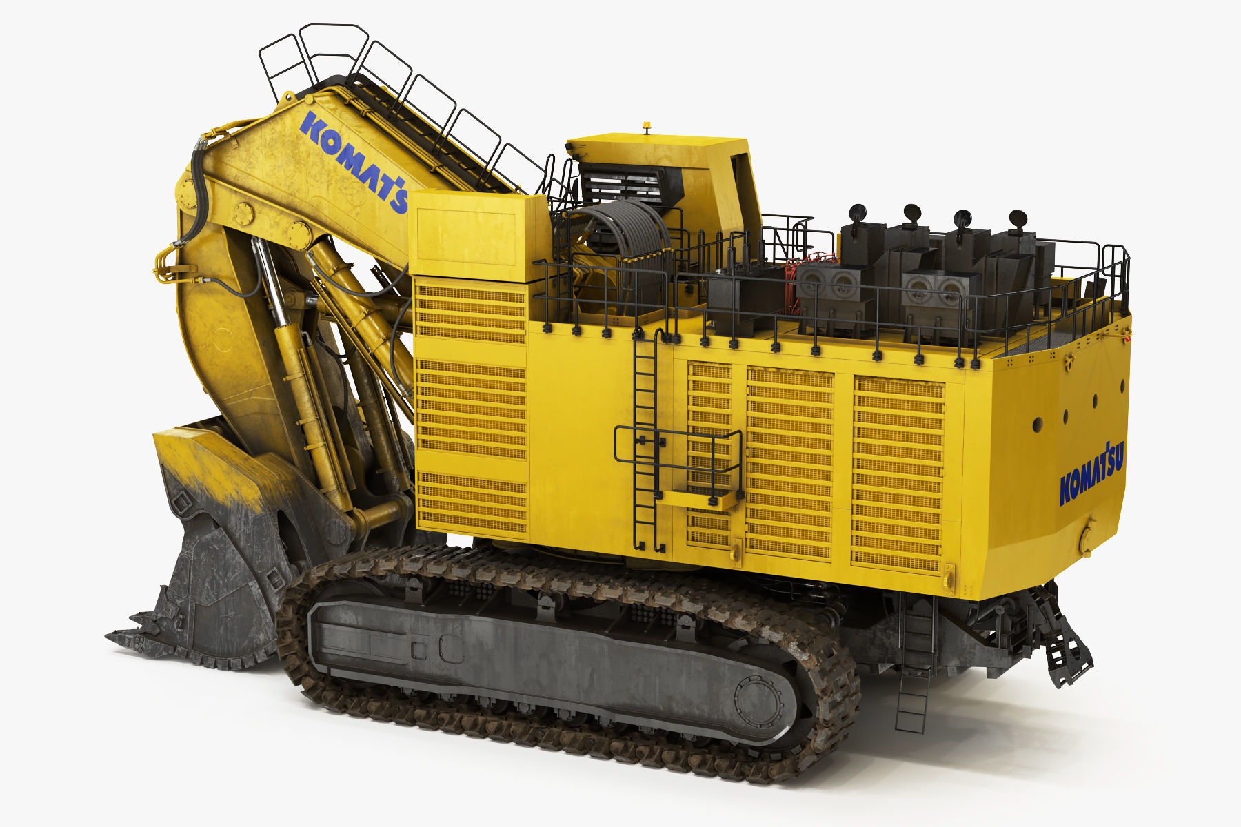 Mining Excavator Komatsu PC8000-6 Loading Shovel Rigged 3D model_9