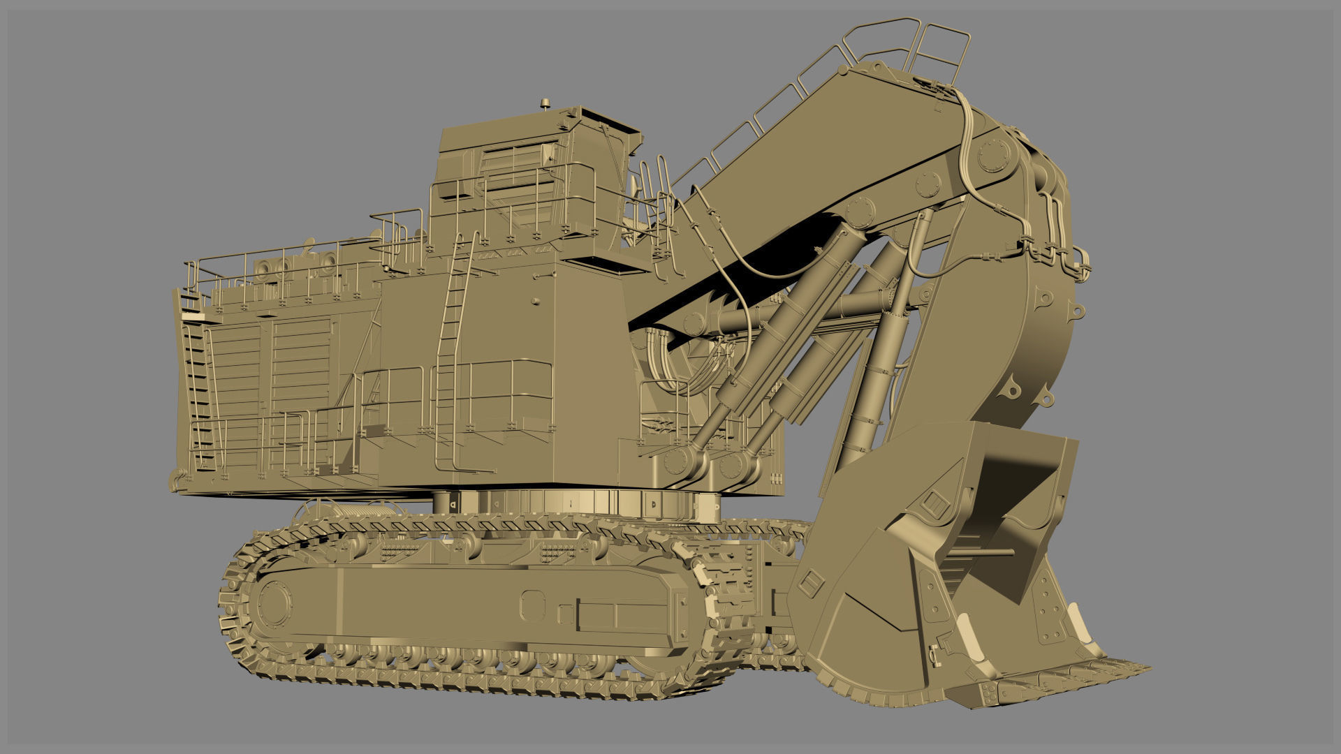 Mining Excavator Komatsu PC8000-6 Loading Shovel Rigged 3D model_41