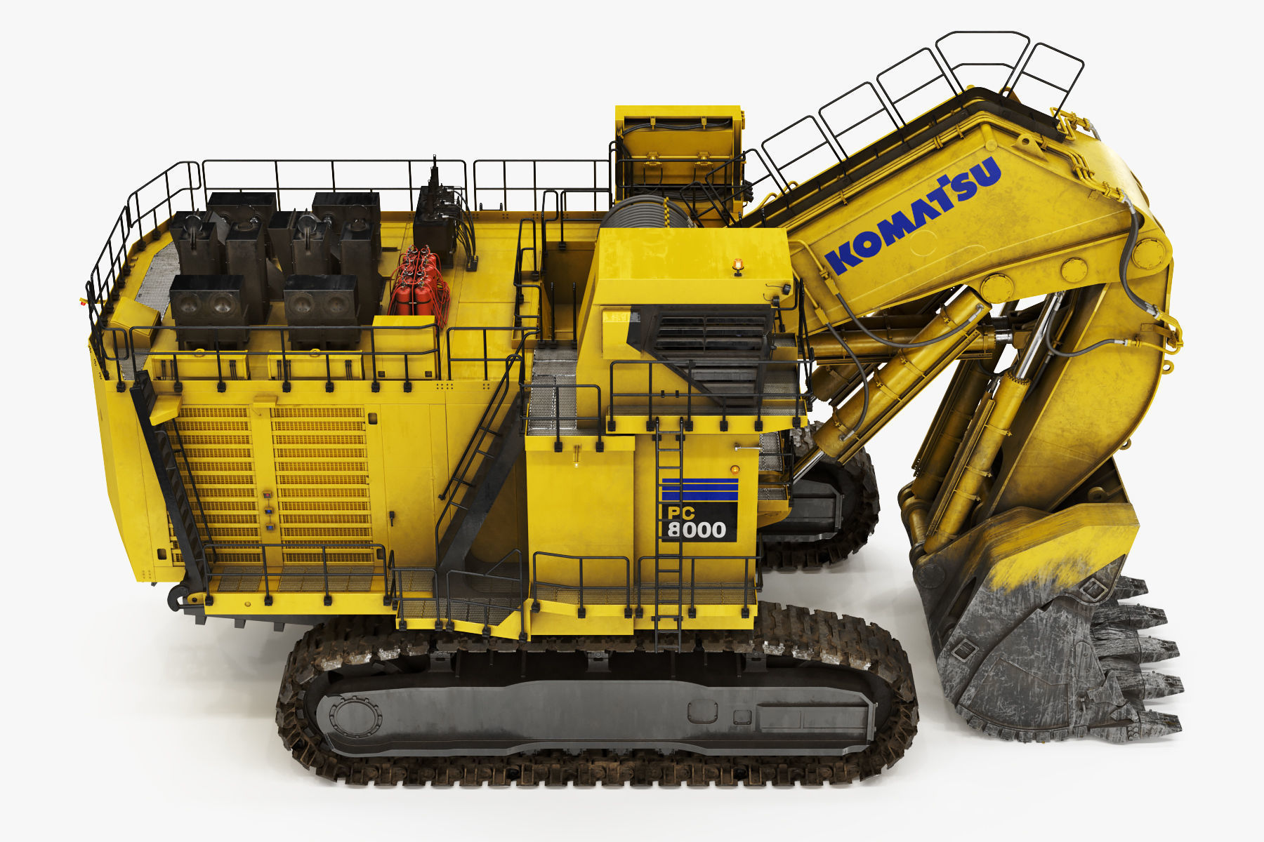 Mining Excavator Komatsu PC8000-6 Loading Shovel Rigged 3D model_15