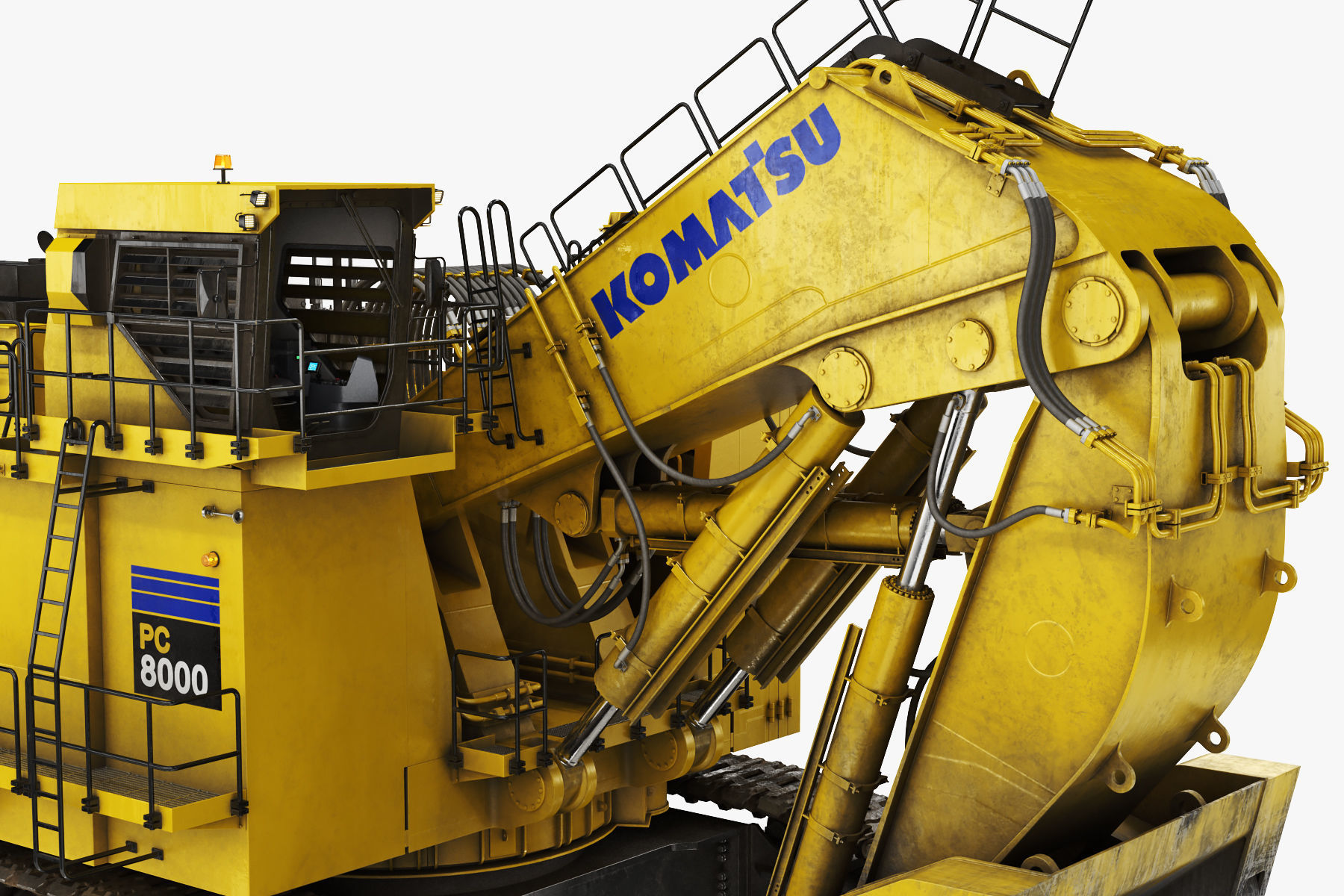 Mining Excavator Komatsu PC8000-6 Loading Shovel Rigged 3D model_22