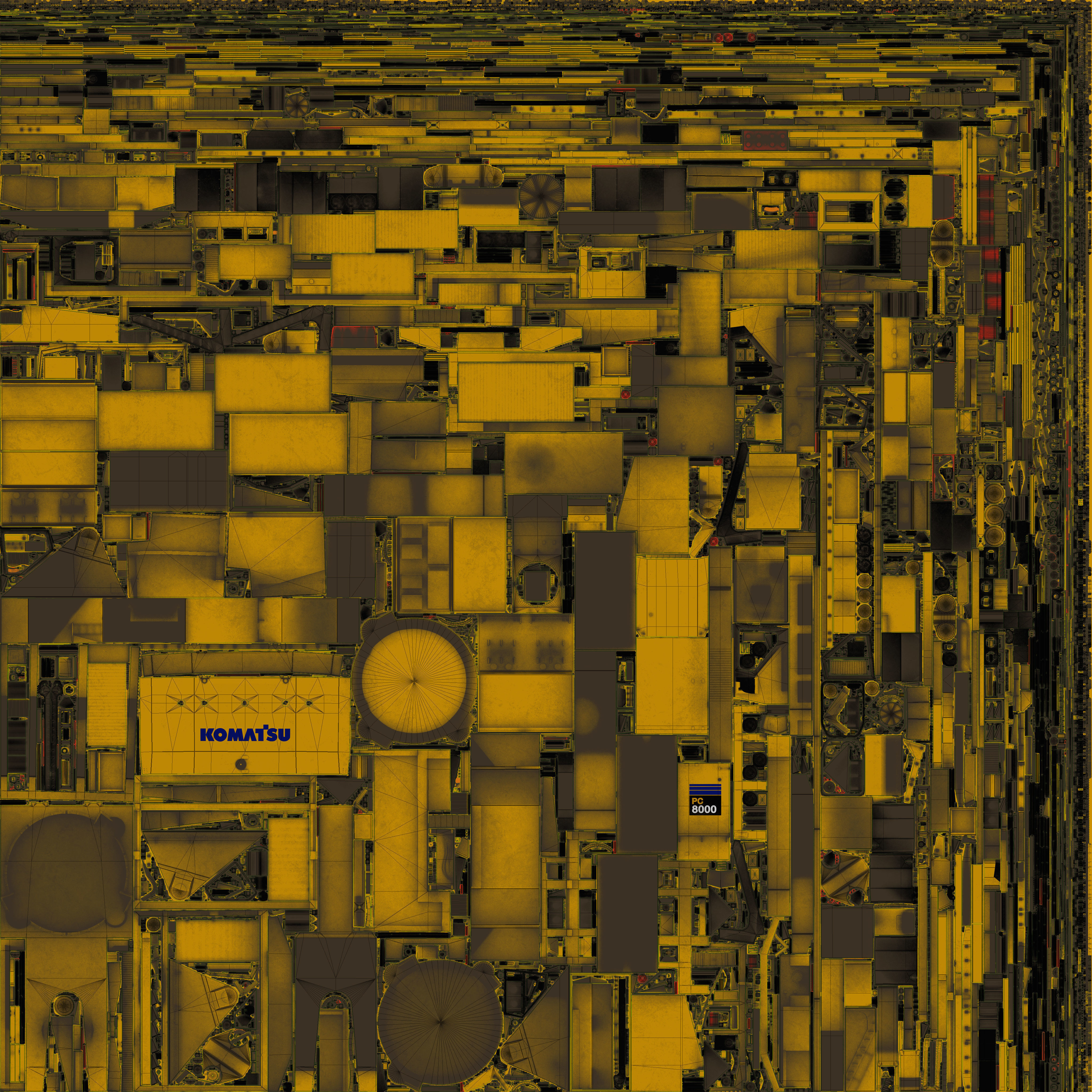 Mining Excavator Komatsu PC8000-6 Loading Shovel Rigged 3D model_39