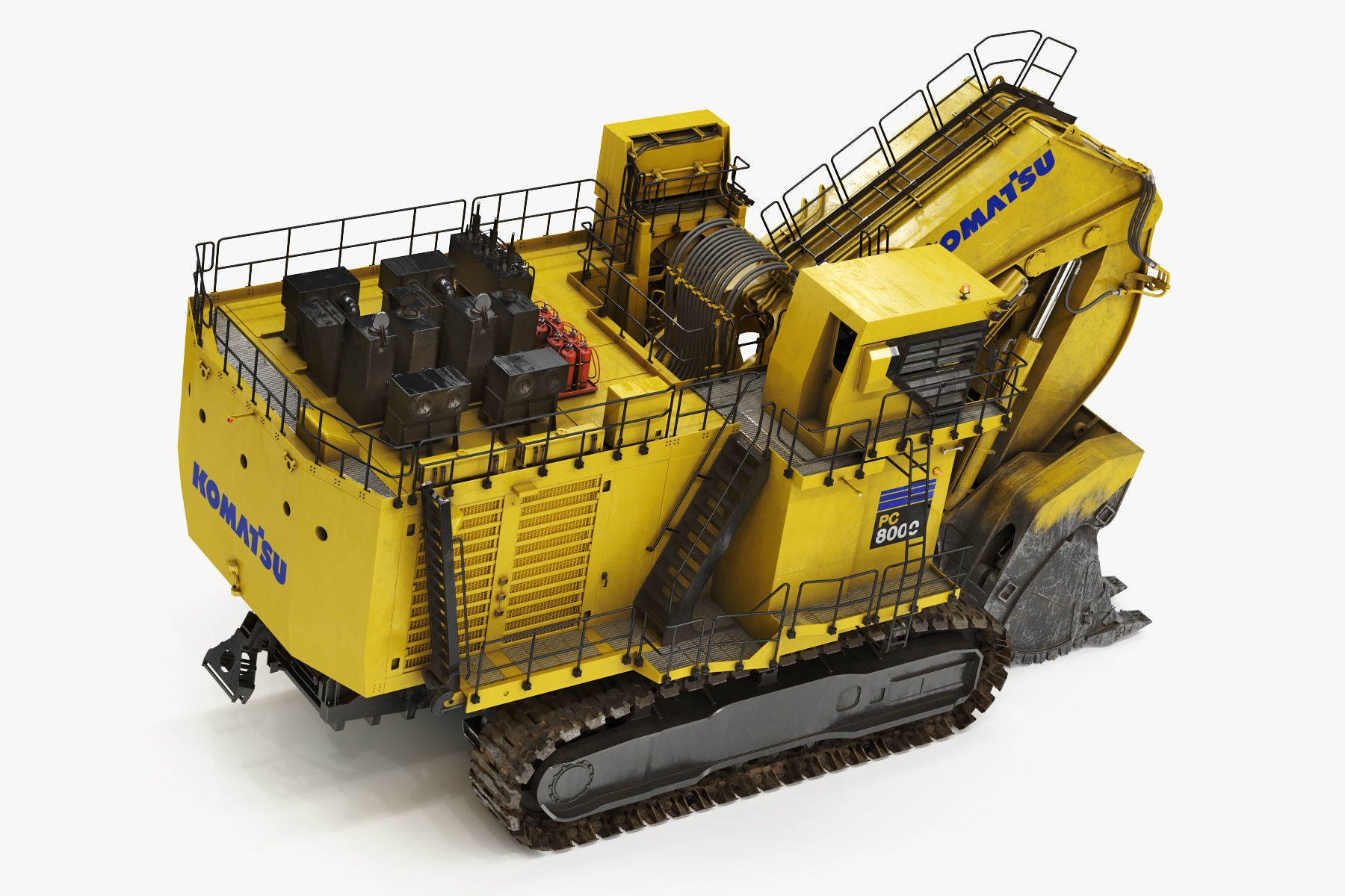 Mining Excavator Komatsu PC8000-6 Loading Shovel Rigged 3D model_18