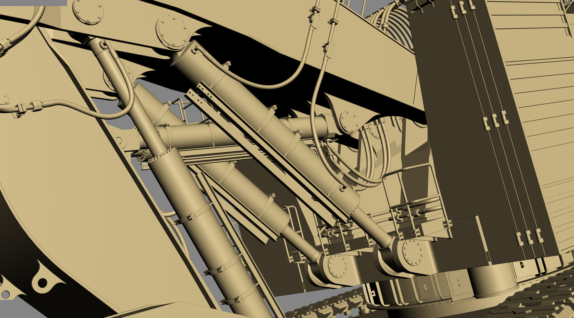 Mining Excavator Komatsu PC8000-6 Loading Shovel Rigged 3D model_59