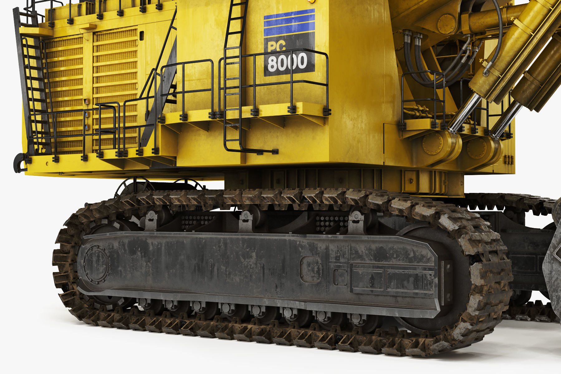 Mining Excavator Komatsu PC8000-6 Loading Shovel Rigged 3D model_32