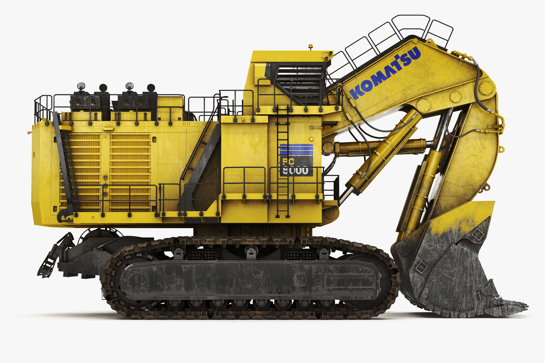 Mining Excavator Komatsu PC8000-6 Loading Shovel Rigged 3D model_17