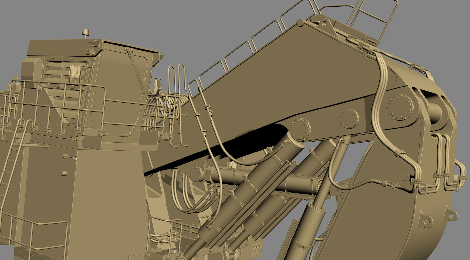 Mining Excavator Komatsu PC8000-6 Loading Shovel Rigged 3D model_49