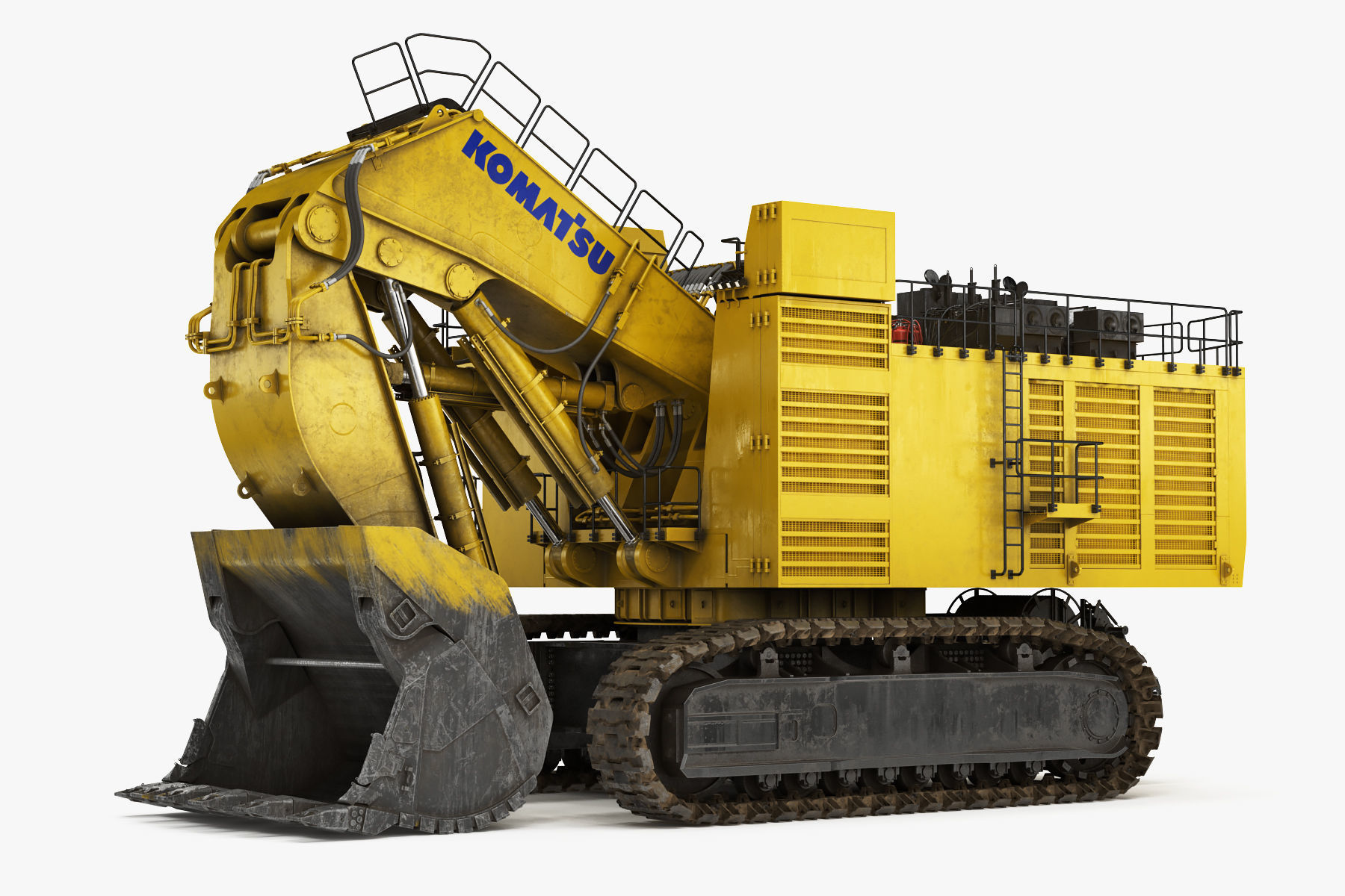 Mining Excavator Komatsu PC8000-6 Loading Shovel Rigged 3D model_4