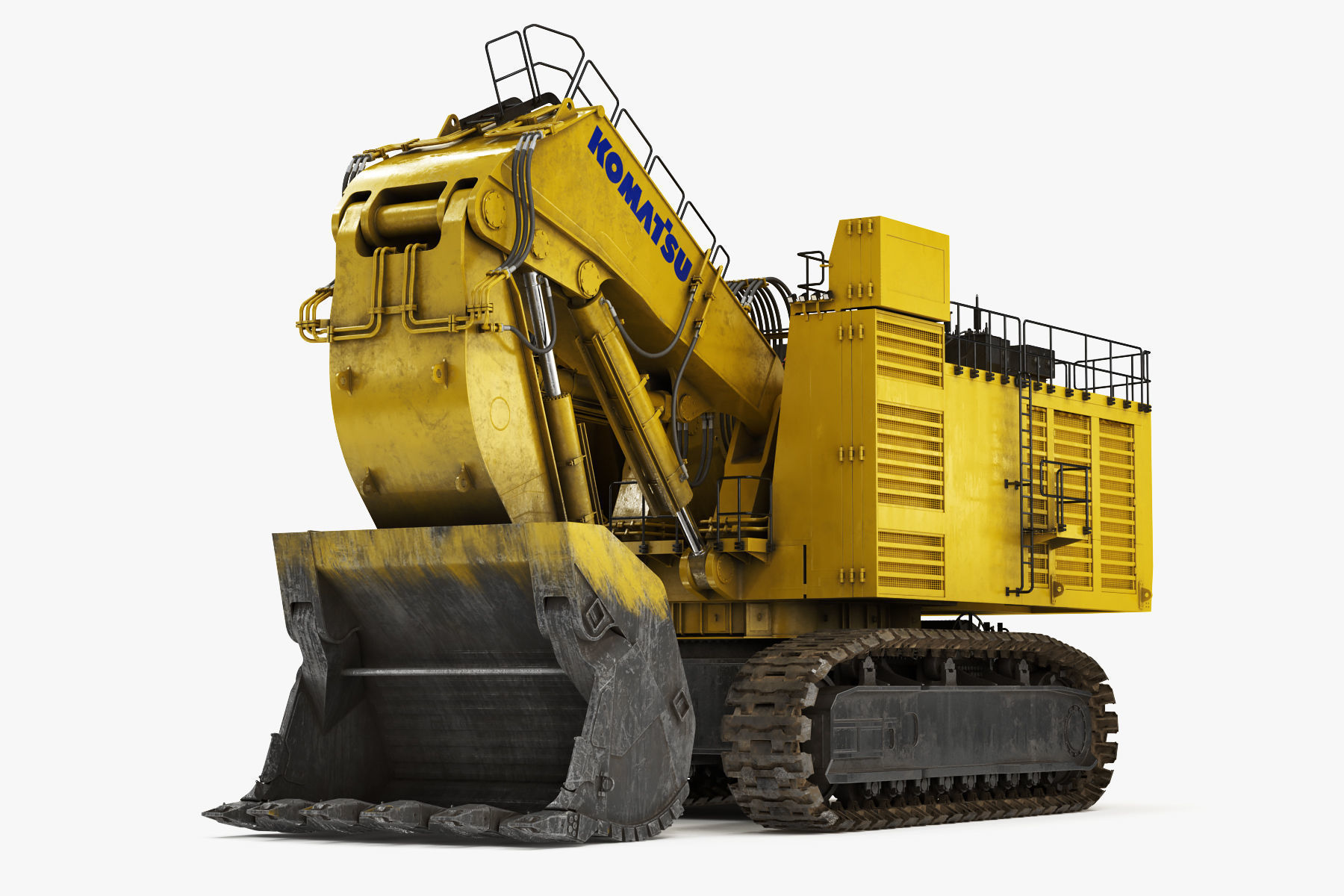 Mining Excavator Komatsu PC8000-6 Loading Shovel Rigged 3D model_6