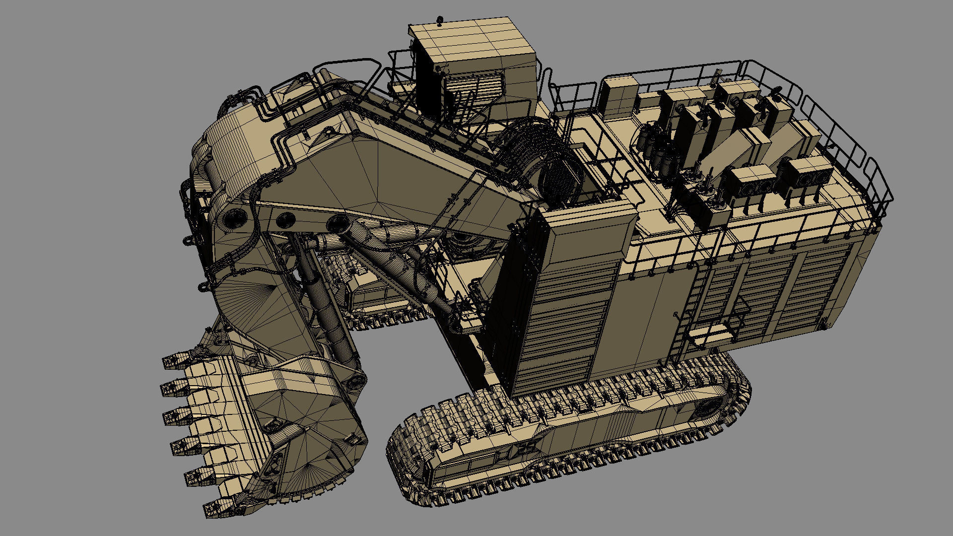 Mining Excavator Komatsu PC8000-6 Loading Shovel Rigged 3D model_46