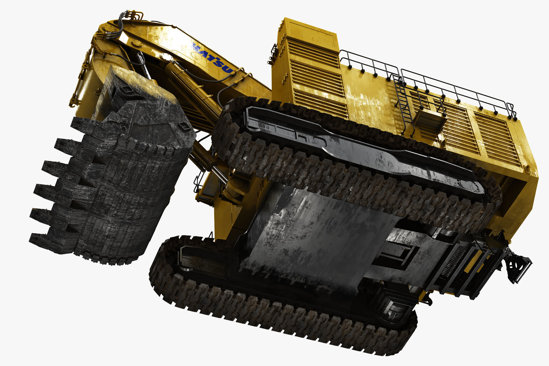Mining Excavator Komatsu PC8000-6 Loading Shovel Rigged 3D model_36
