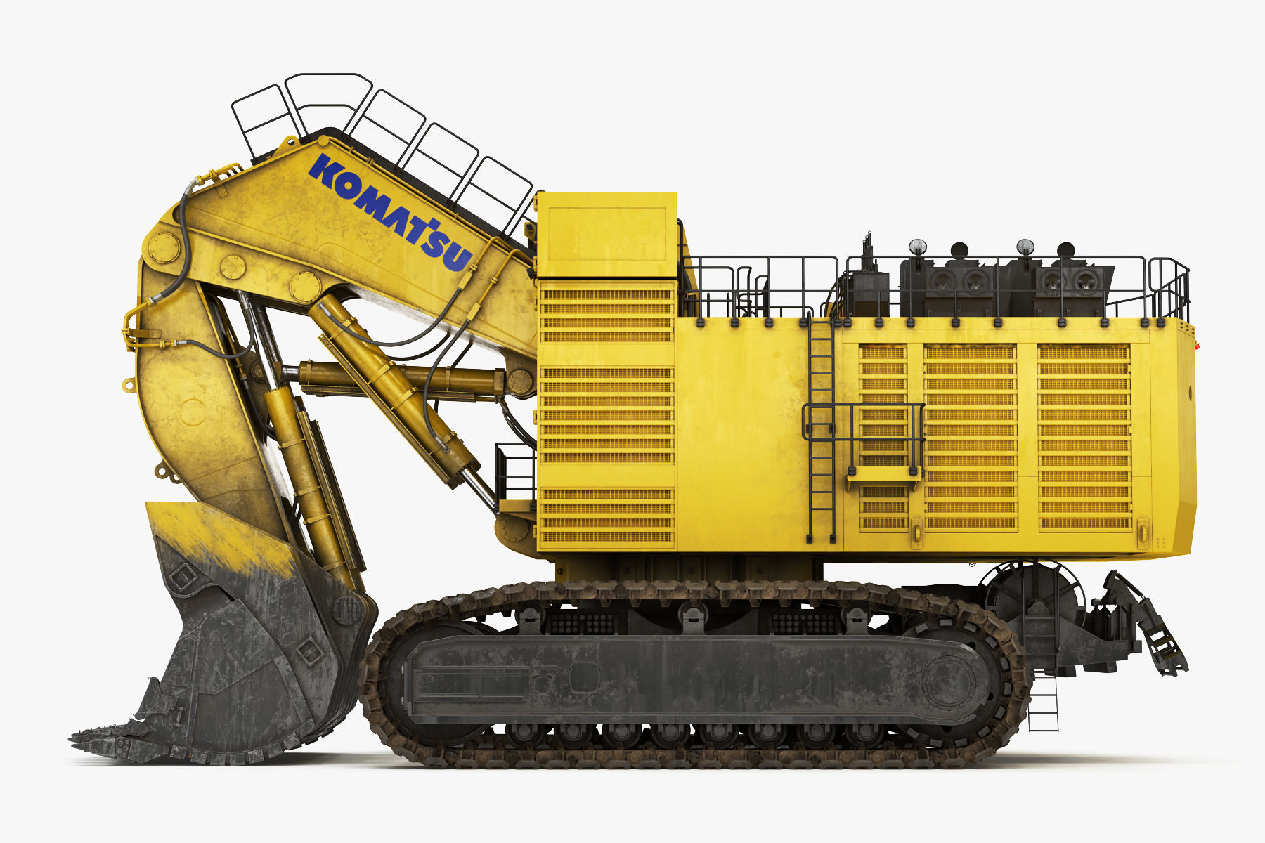 Mining Excavator Komatsu PC8000-6 Loading Shovel Rigged 3D model_7