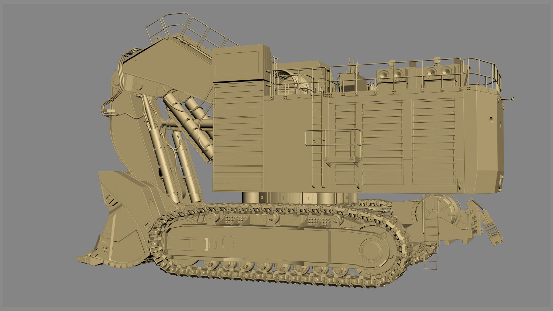 Mining Excavator Komatsu PC8000-6 Loading Shovel Rigged 3D model_47