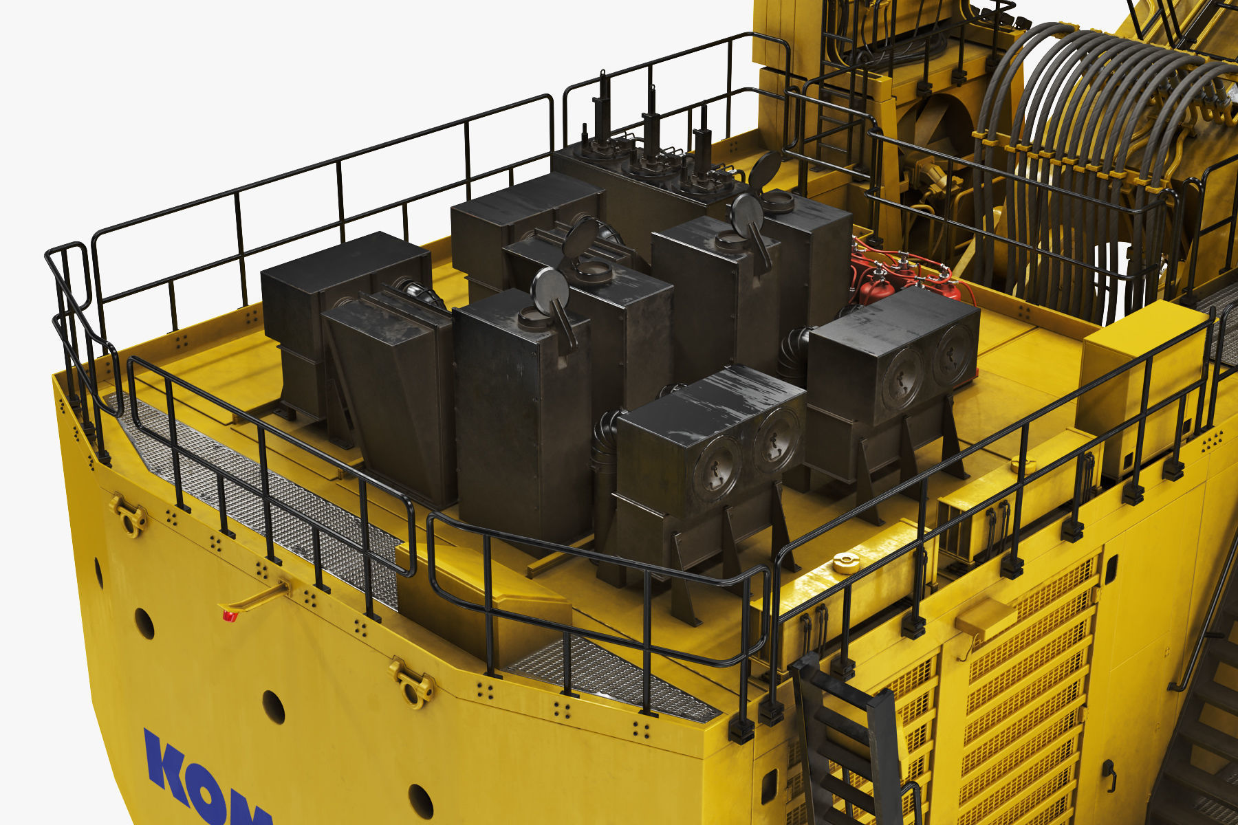 Mining Excavator Komatsu PC8000-6 Loading Shovel Rigged 3D model_25