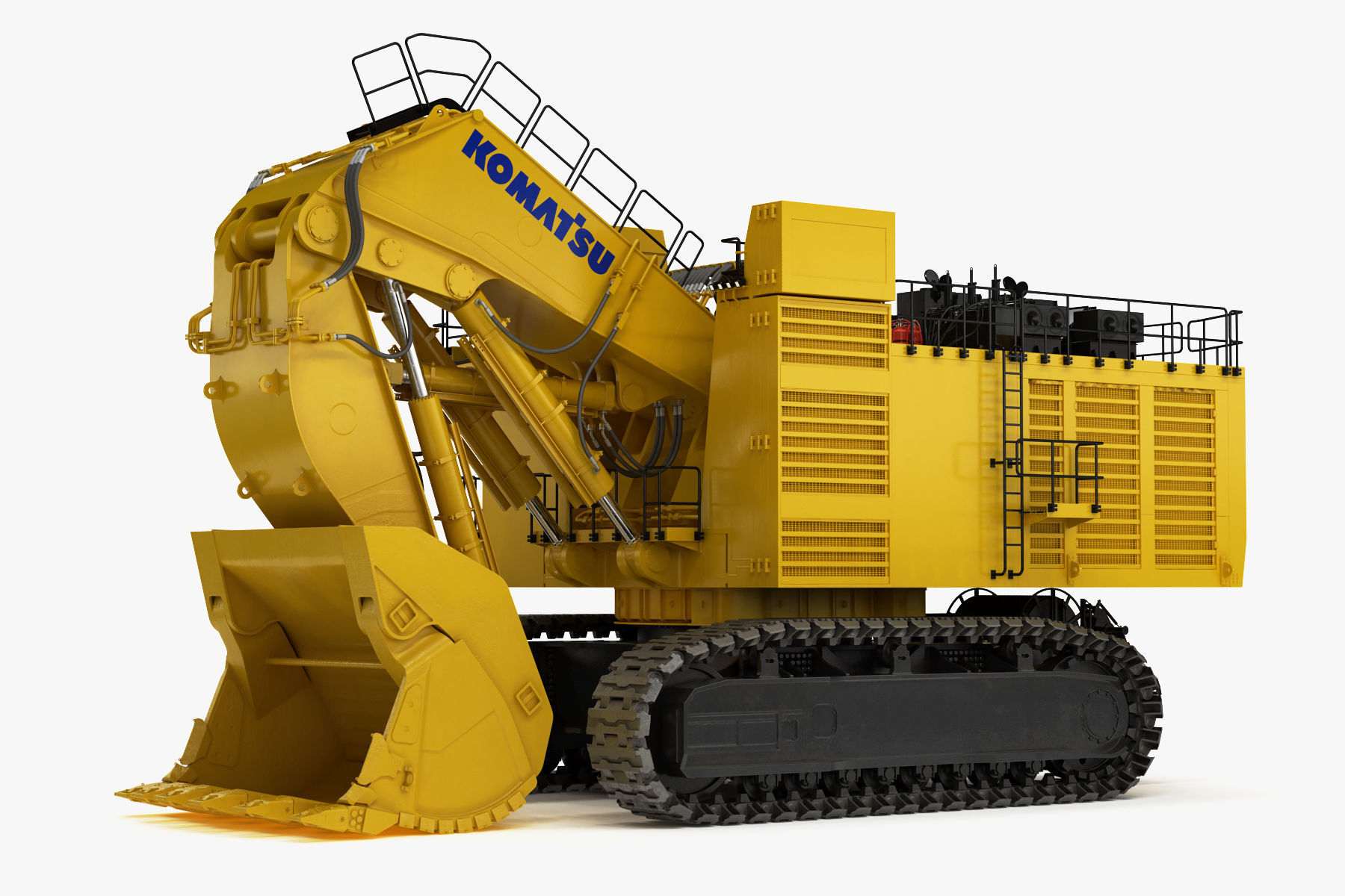 Mining Excavator Komatsu PC8000-6 Loading Shovel Rigged 3D model_5