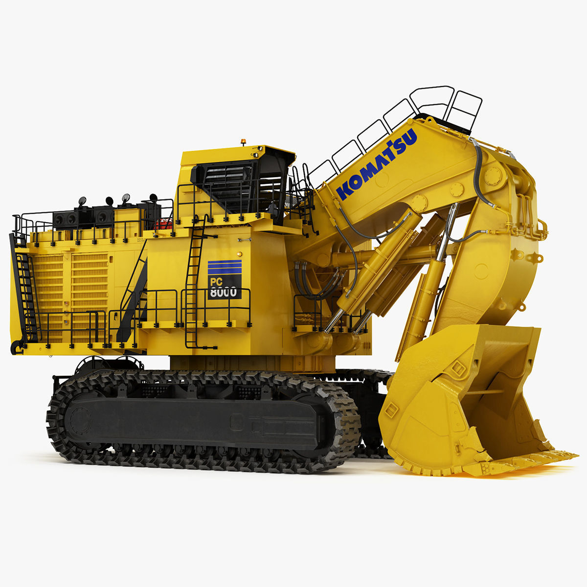 Mining Excavator Komatsu PC8000-6 Loading Shovel Rigged 3D model_14