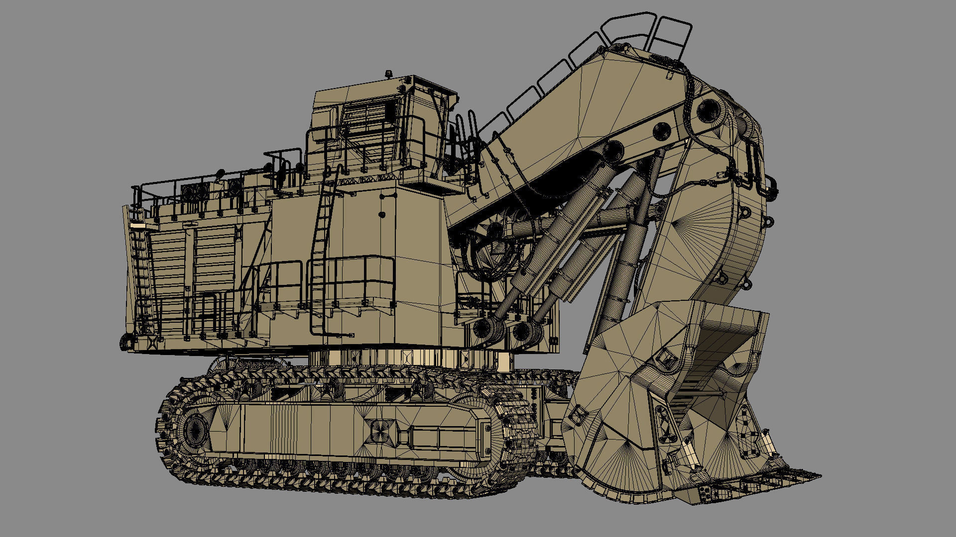 Mining Excavator Komatsu PC8000-6 Loading Shovel Rigged 3D model_42