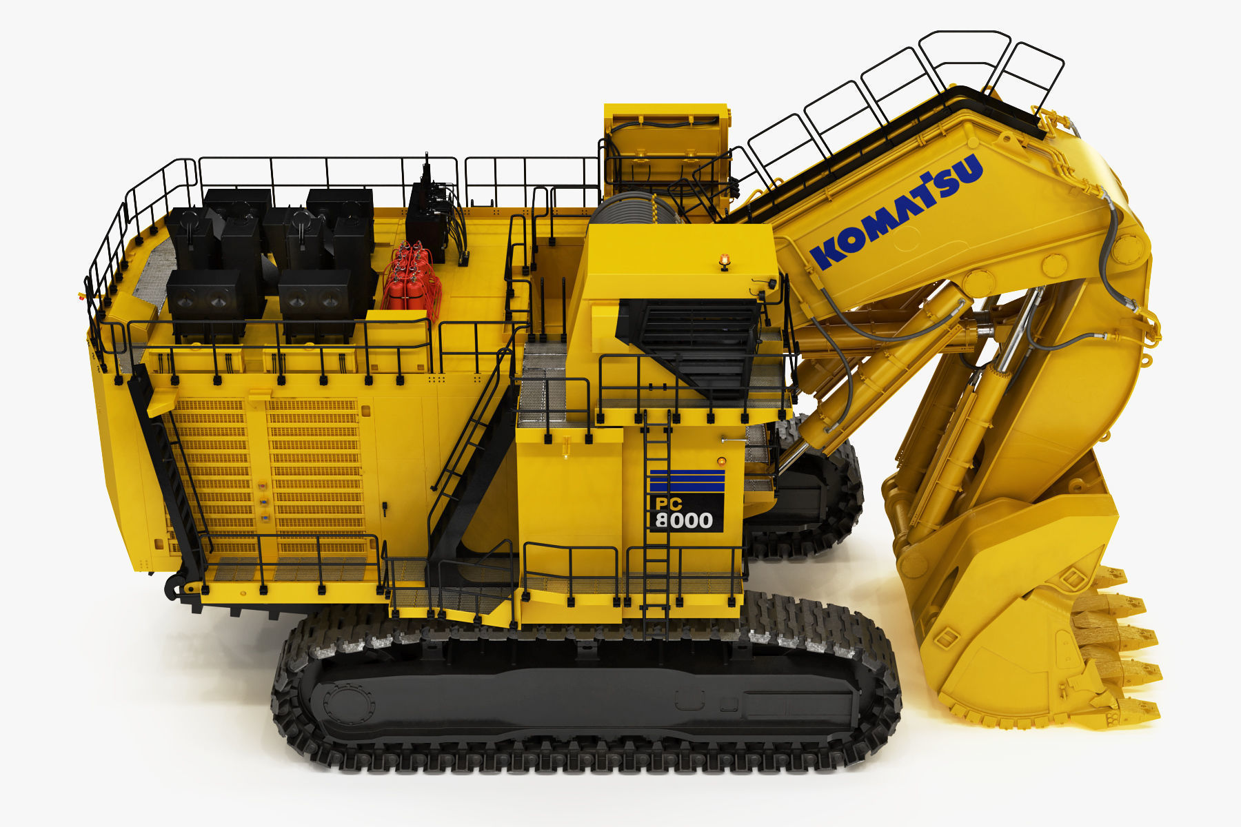 Mining Excavator Komatsu PC8000-6 Loading Shovel Rigged 3D model_16