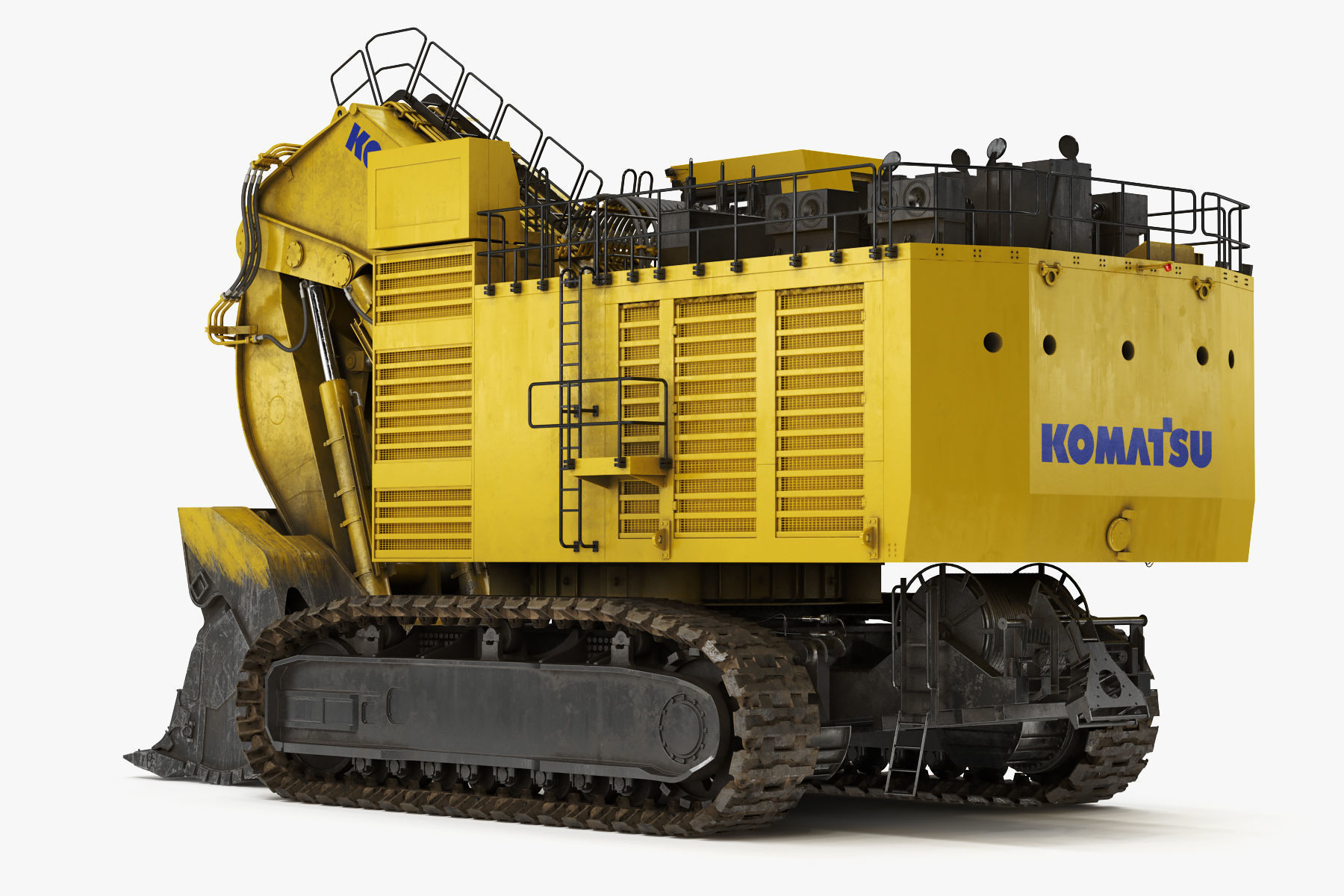 Mining Excavator Komatsu PC8000-6 Loading Shovel Rigged 3D model_10