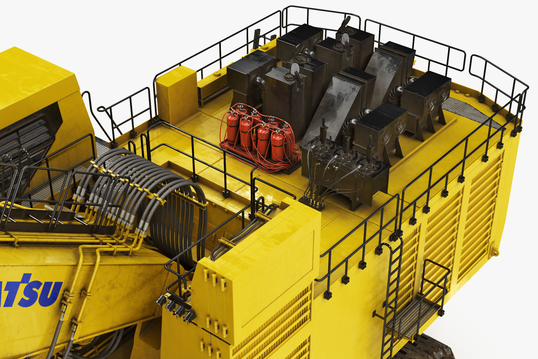 Mining Excavator Komatsu PC8000-6 Loading Shovel Rigged 3D model_26