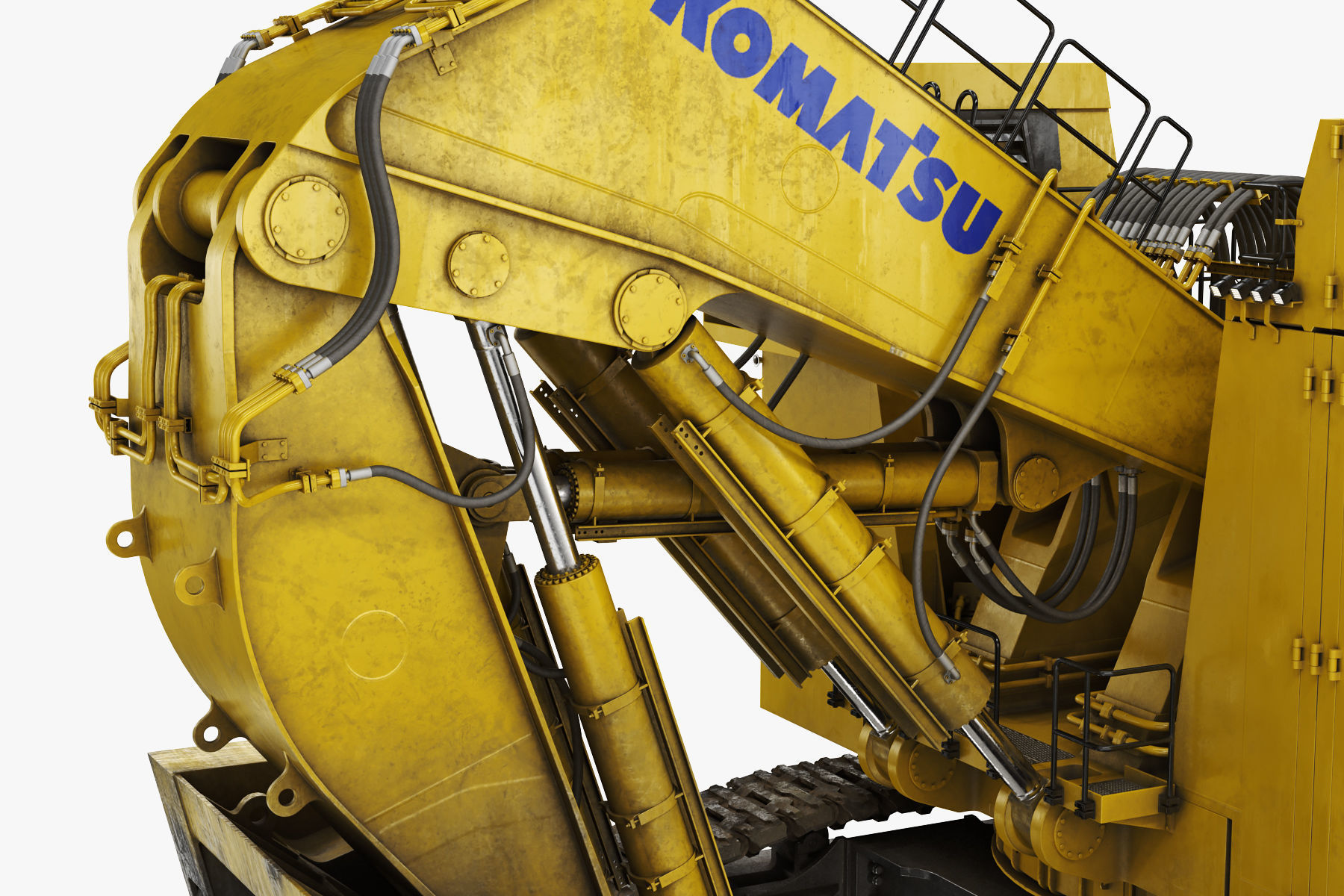 Mining Excavator Komatsu PC8000-6 Loading Shovel Rigged 3D model_31