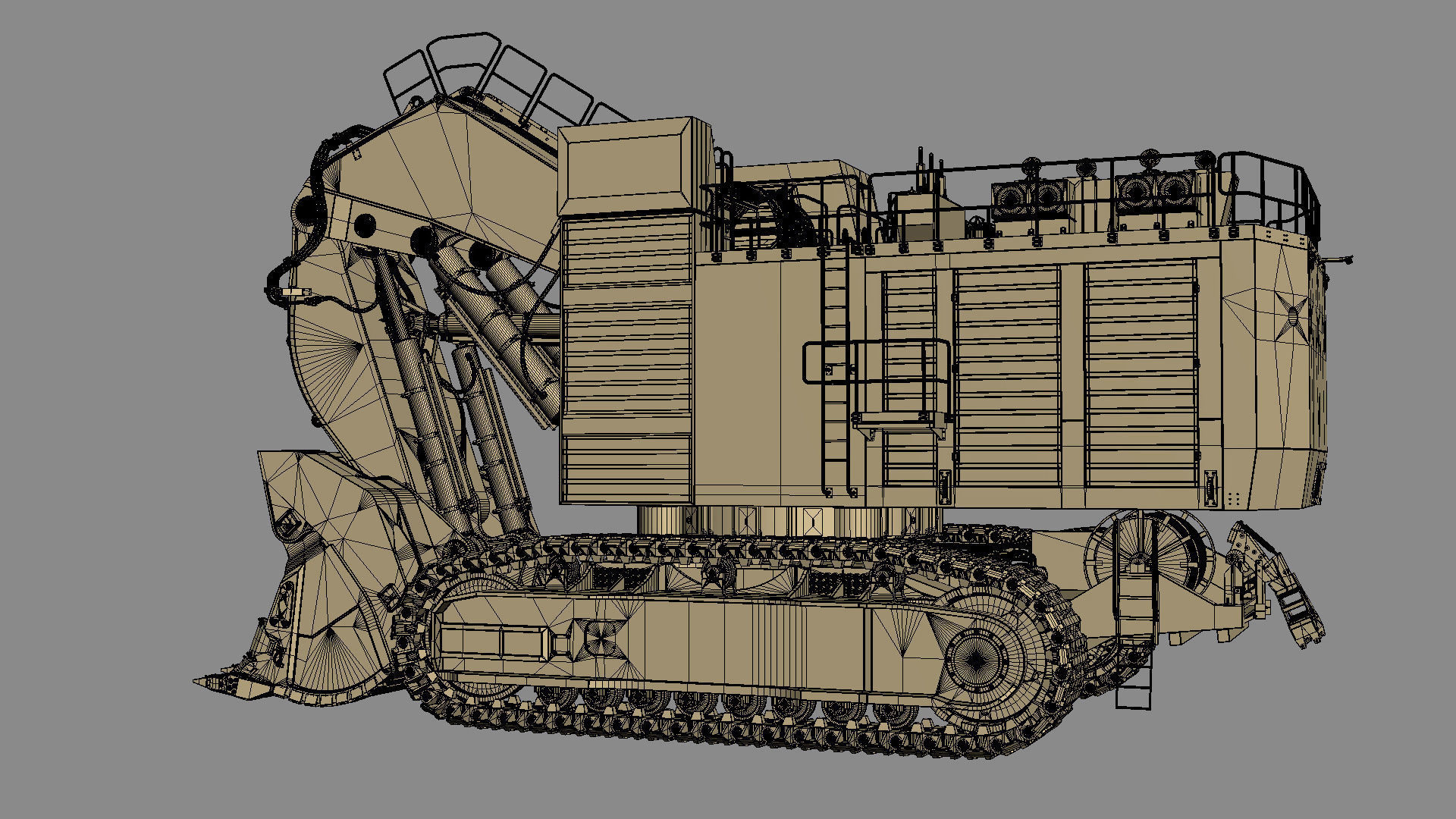 Mining Excavator Komatsu PC8000-6 Loading Shovel Rigged 3D model_48