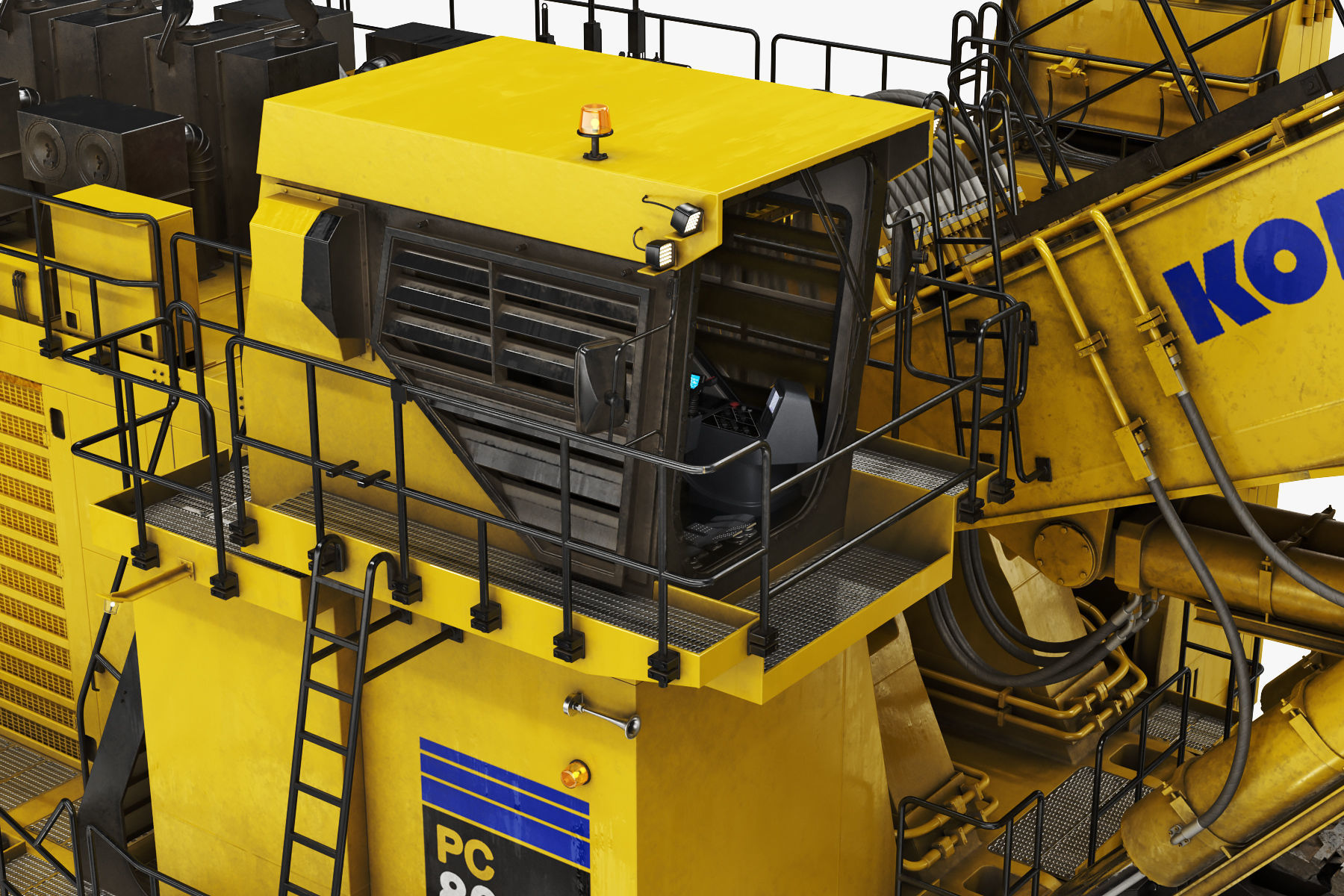 Mining Excavator Komatsu PC8000-6 Loading Shovel Rigged 3D model_23