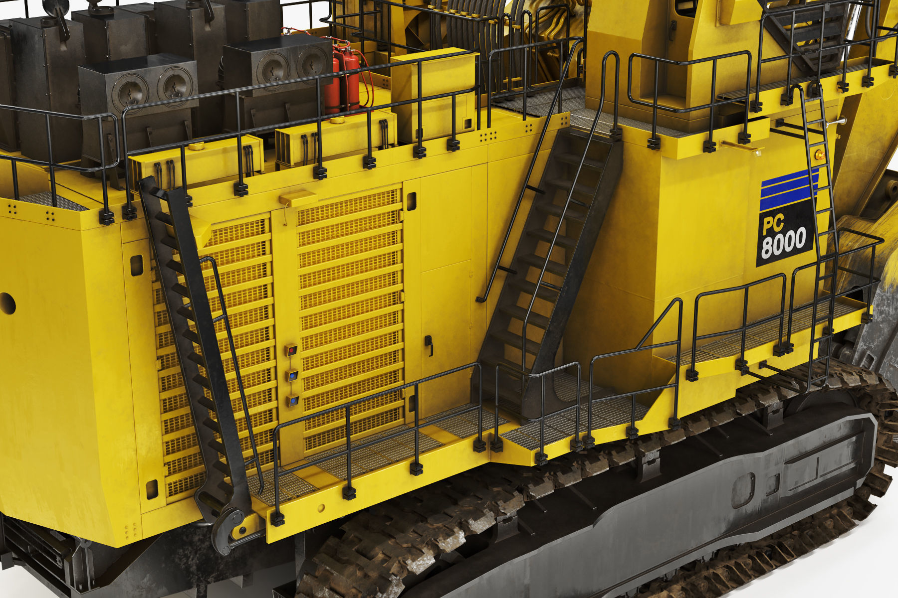 Mining Excavator Komatsu PC8000-6 Loading Shovel Rigged 3D model_24