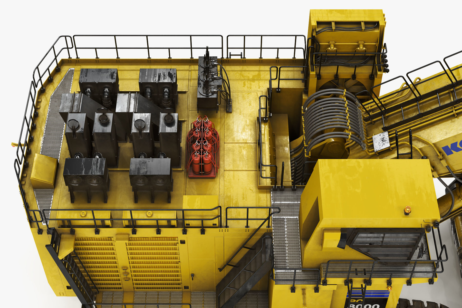 Mining Excavator Komatsu PC8000-6 Loading Shovel Rigged 3D model_35