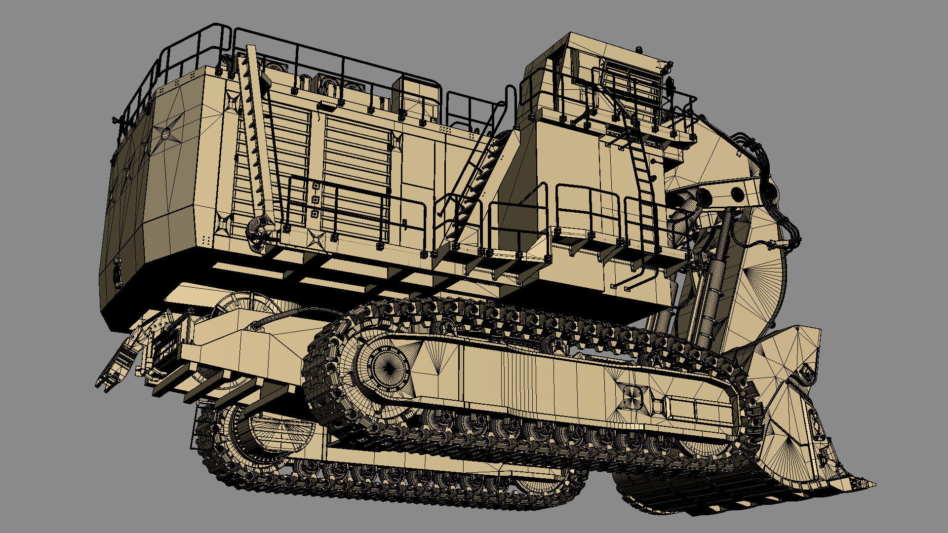 Mining Excavator Komatsu PC8000-6 Loading Shovel Rigged 3D model_44