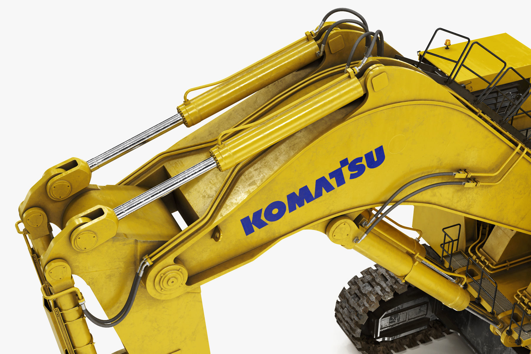 Mining Excavator Komatsu PC8000-6 Backhoe Rigged 3D model_32