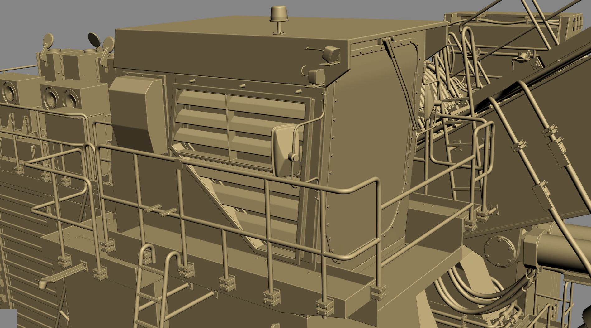 Mining Excavator Komatsu PC8000-6 Backhoe Rigged 3D model_50