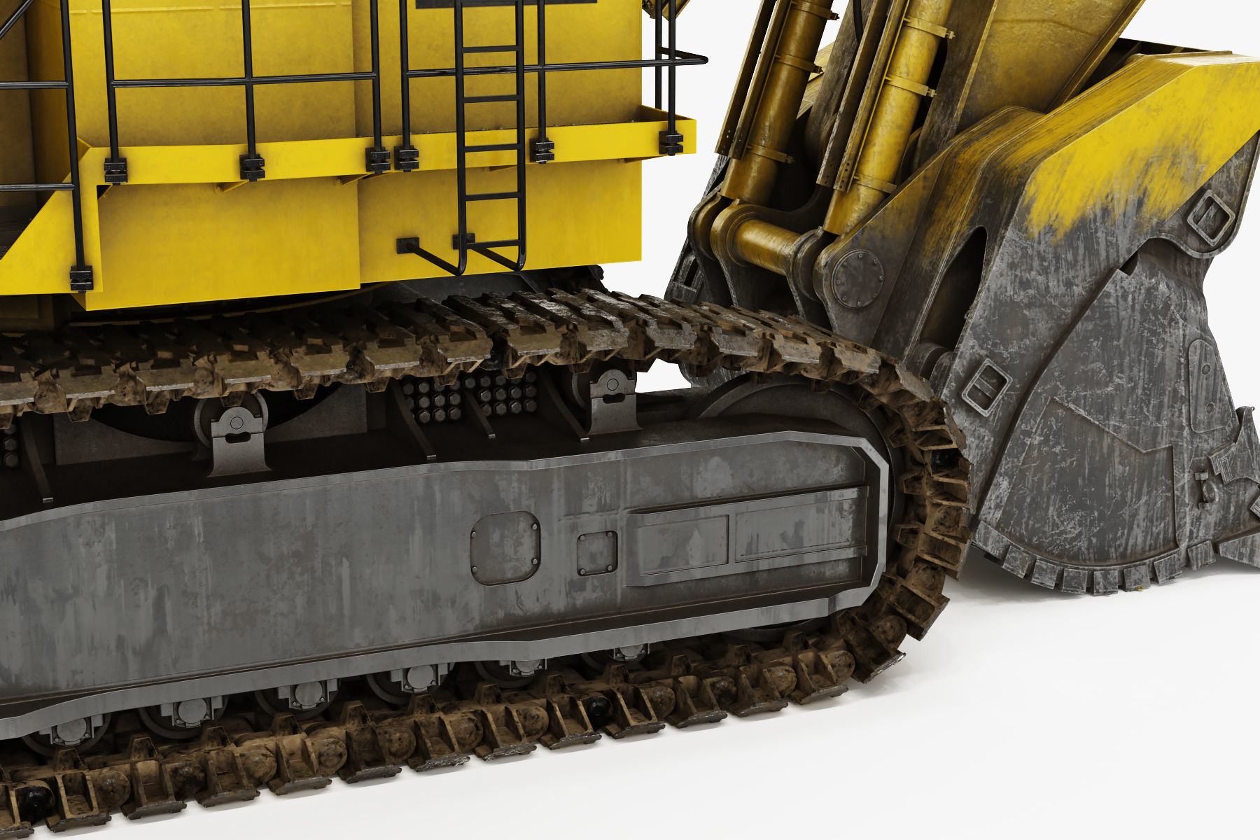 Mining Excavator Komatsu PC8000-6 Backhoe Rigged 3D model_31