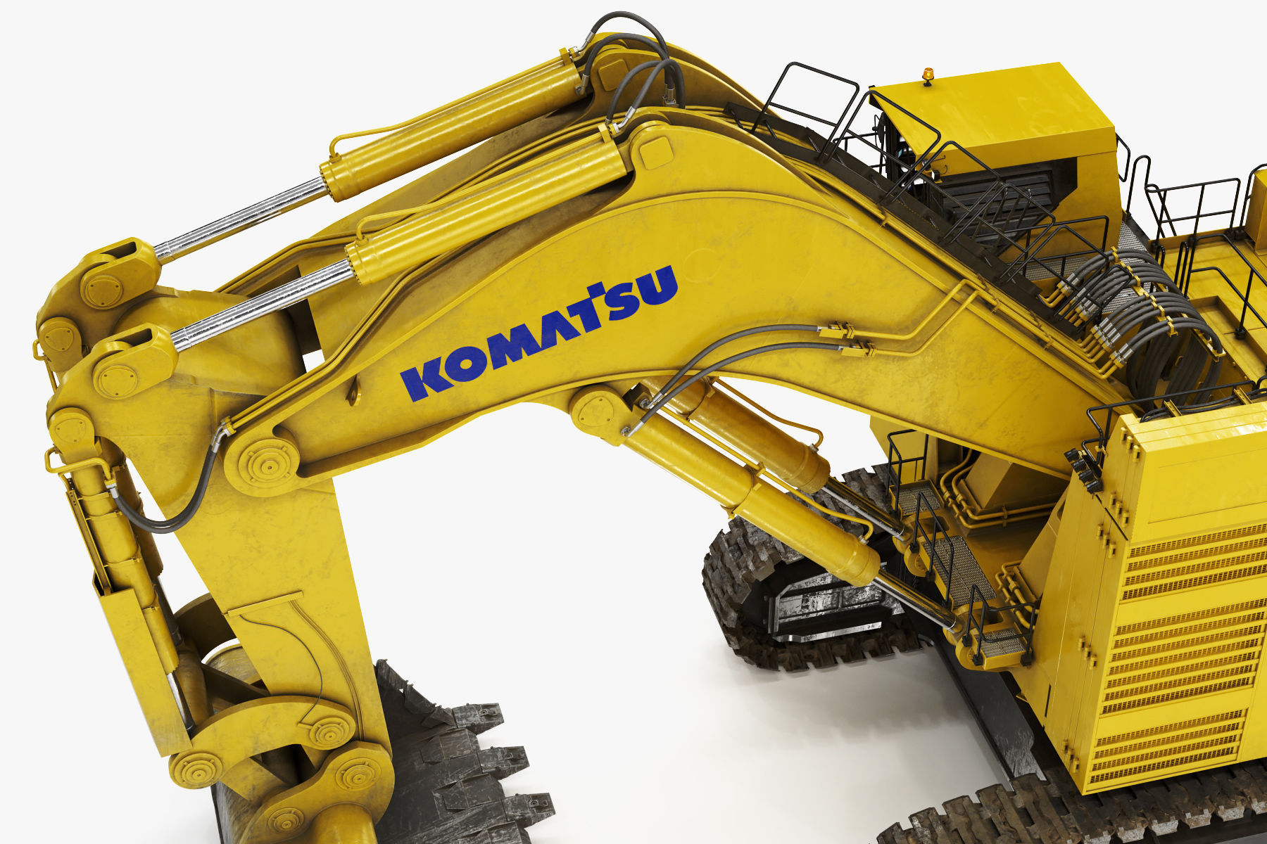 Mining Excavator Komatsu PC8000-6 Backhoe Rigged 3D model_22
