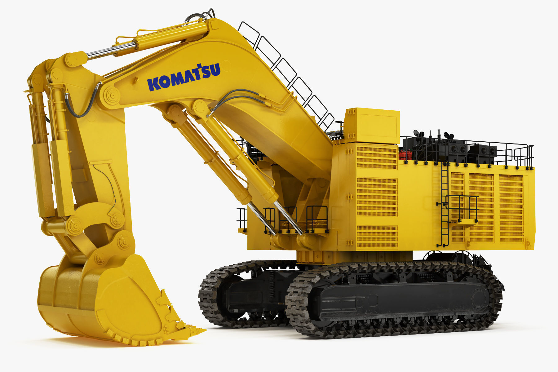 Mining Excavator Komatsu PC8000-6 Backhoe Rigged 3D model_7