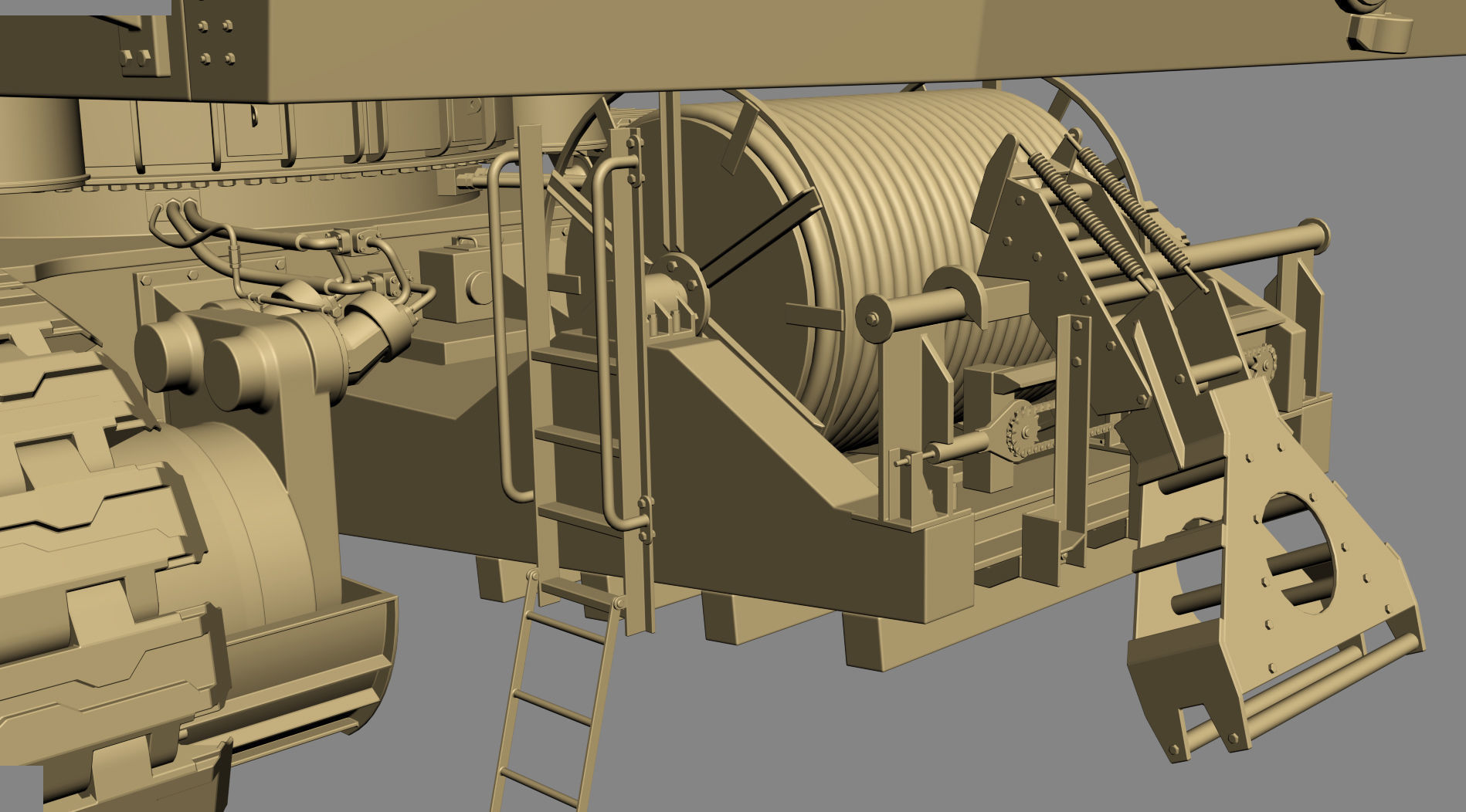 Mining Excavator Komatsu PC8000-6 Backhoe Rigged 3D model_43