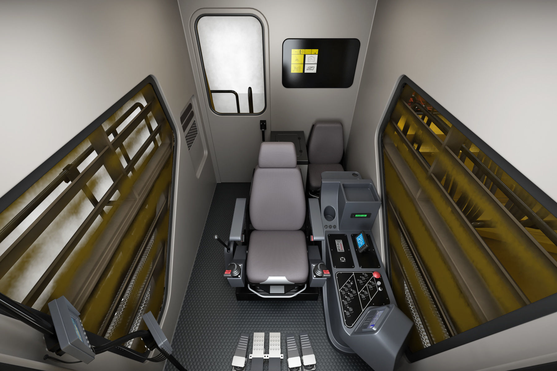 Mining Excavator Komatsu PC8000-6 Backhoe Rigged 3D model_36